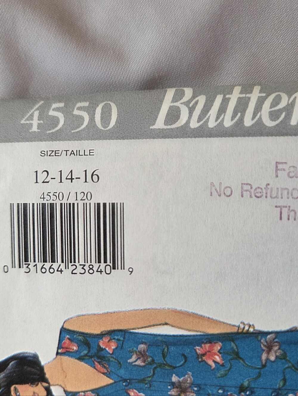Butterick 4550 Sewing Pattern - Picture 3 of 3